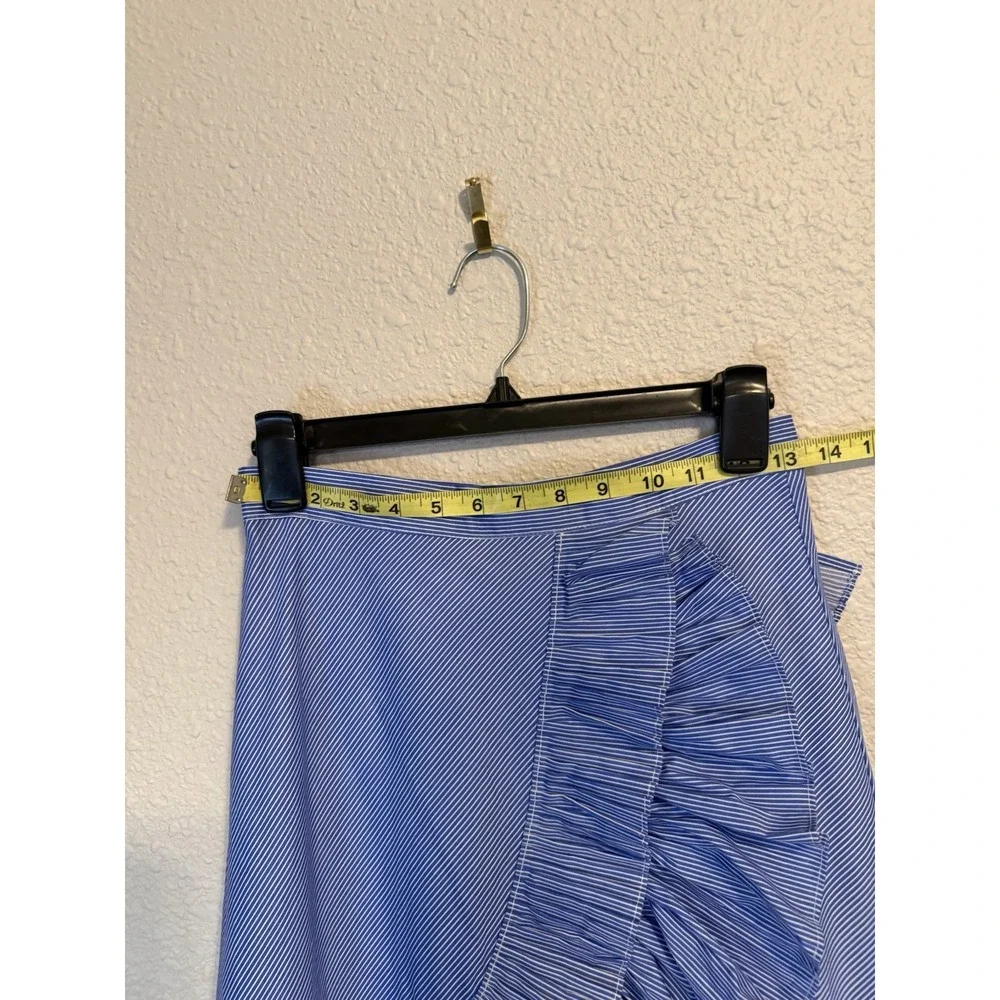 Chicwish Ruffle Tiered Frill Hem Skirt In Blue & White Stripes Size Small NWT